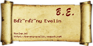 Bárány Evelin névjegykártya